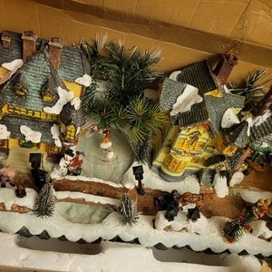 Fiber optic christmas village